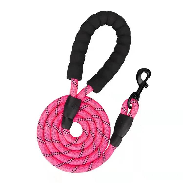 Laisse réfléchissante pour chien 1,5 m Laisse en nylon pour chien Poignée rembourrée confortable Marche en plein air Petit Moyen Grand Accessoires pour chiens Fournitures - Animaleriex