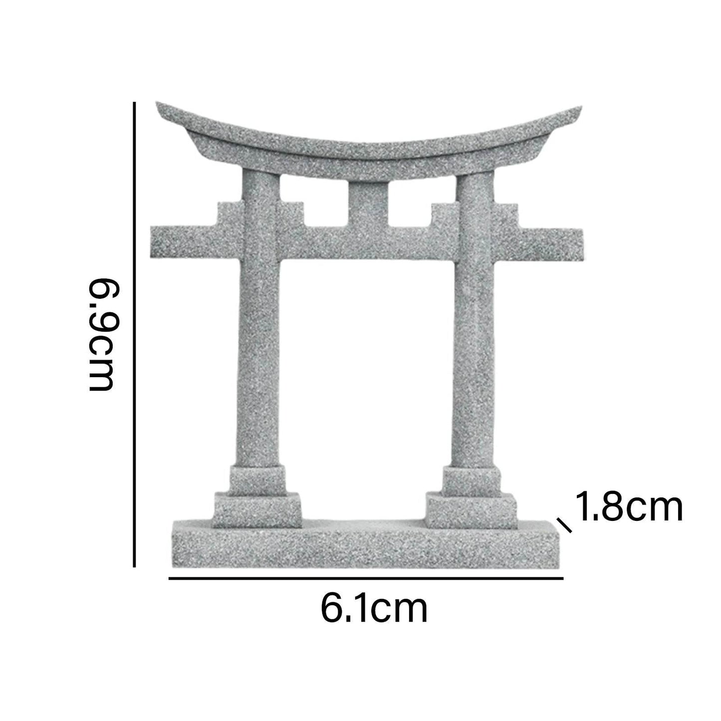 Statue Miniature de porte Torii japonaise, ornement de paysage, Imitation pierre pour décoration d'aquarium, accessoires d'aménagement paysager - Animaleriex
