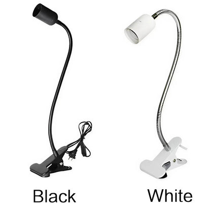 Support de lampe de bureau Flexible à 360 degrés, prise EU US, Base de lumière E27, câble à clipser à col de cygne avec interrupteur d'alimentation pour la maison - Animaleriex