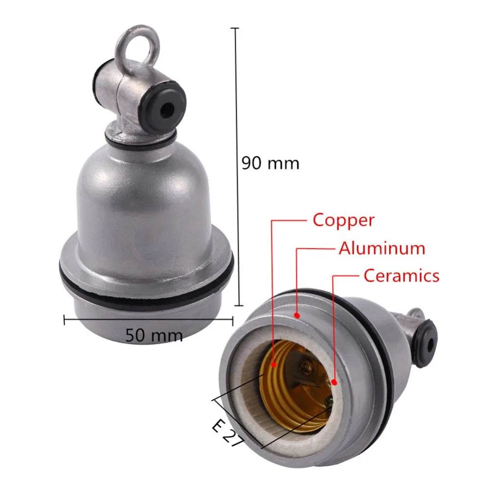 Support de lampe chauffante E27, lézard, tortue, animal de compagnie rampant, interrupteur de cordon d'alimentation, couveuse de poulet, porcelet, prise de lumière en spirale chauffante, 1 pièce - Animaleriex