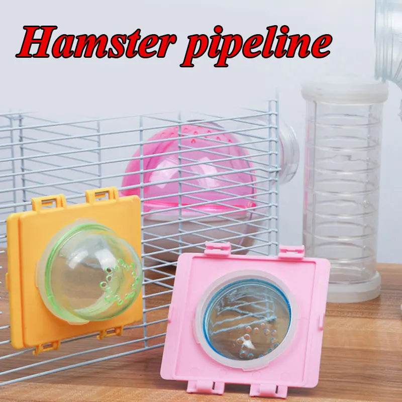 Bouchon de Cage double, Tunnel de Hamster, raccord d'interface, plaque de connexion de tuyau externe, bouchon de Tunnel, déflecteur, jouets pour animaux de compagnie - Animaleriex
