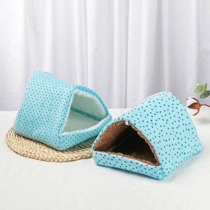 Mini Cage d'hiver en forme de lapin et d'écureuil, dessin animé mignon, nid de cochon d'inde, petit Animal, souris, Rat, lit de couchage pour Animal domestique, maison de Hamster, tapis chaud et doux - Animaleriex