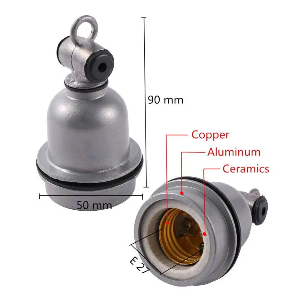 Support de lampe chauffante E27, lézard, tortue, animal de compagnie rampant, interrupteur de cordon d'alimentation, couveuse de poulet, porcelet, prise de lumière en spirale chauffante, 1 pièce - Animaleriex