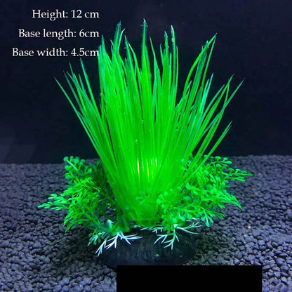 Plantes artificielles sous-marines en plastique pour Aquarium, faux arbuste aquatique, visualisation d'herbe verte, décoration de Simulation - Animaleriex