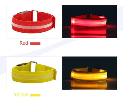 4 pièces/ensemble éclairage LED ceinture de sécurité pour jambe de cheval sangles de jambe de cheval équipement d'équitation de nuit Sports de plein air fournitures équestres - Animaleriex