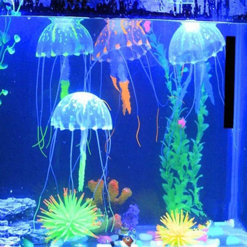 Aquarium artificiel lumineux, poisson-lion, paysage en Silicone, faux poisson flottant, lueur dans la nuit, ornement, décoration de la maison - Animaleriex