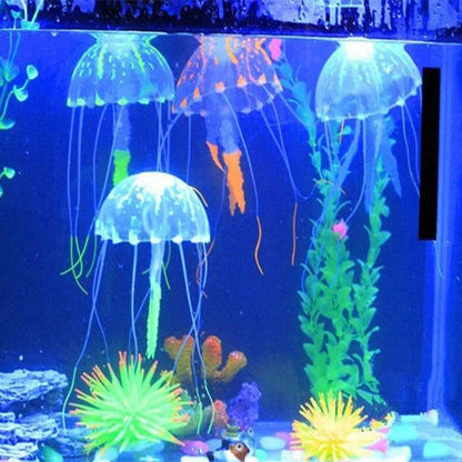 Aquarium artificiel lumineux, poisson-lion, paysage en Silicone, faux poisson flottant, lueur dans la nuit, ornement, décoration de la maison - Animaleriex