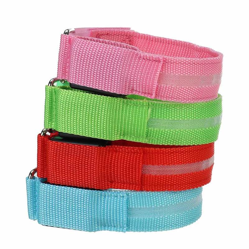 4 pièces/ensemble éclairage LED ceinture de sécurité pour jambe de cheval sangles de jambe de cheval équipement d'équitation de nuit Sports de plein air fournitures équestres - Animaleriex