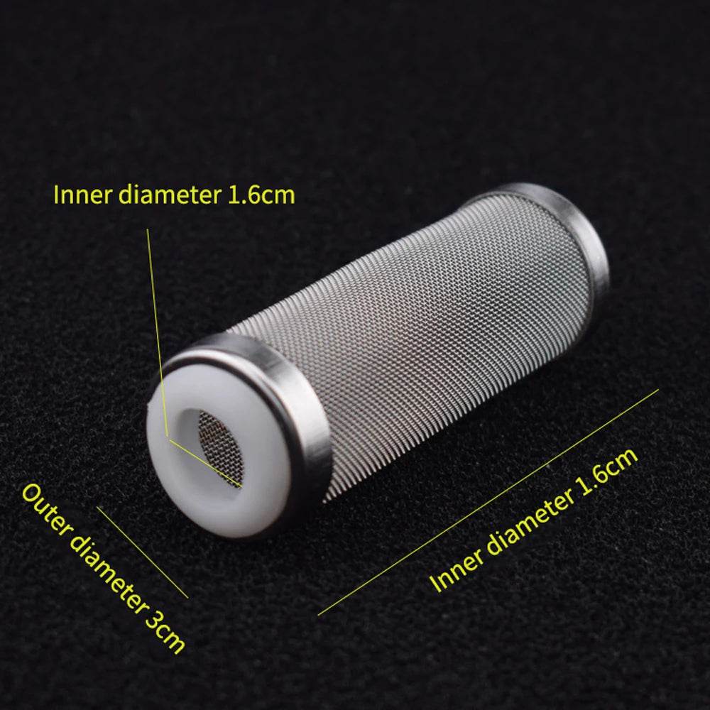 Filtre d'entrée d'aquarium 12/16mm, filet à mailles en acier inoxydable, accessoires de filtre de réservoir de poisson, filtre d'admission, couvercle de préfiltre - Animaleriex