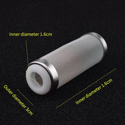 Filtre d'entrée d'aquarium 12/16mm, filet à mailles en acier inoxydable, accessoires de filtre de réservoir de poisson, filtre d'admission, couvercle de préfiltre - Animaleriex