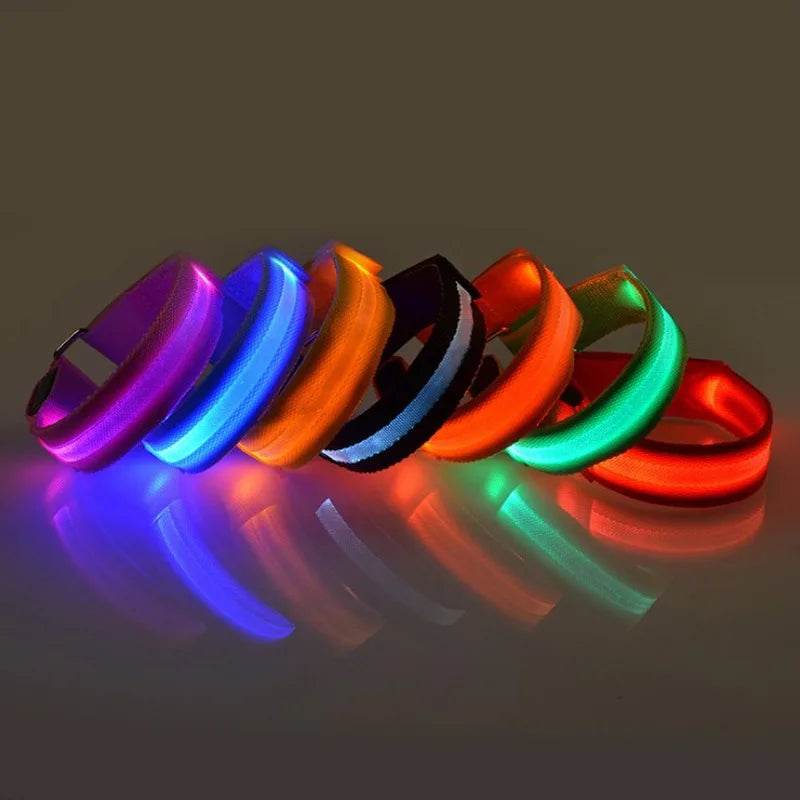 4 pièces/ensemble éclairage LED ceinture de sécurité pour jambe de cheval sangles de jambe de cheval équipement d'équitation de nuit Sports de plein air fournitures équestres - Animaleriex