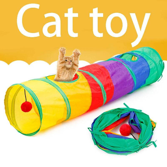 Tunnel pour chat, Tube pliable pour animaux de compagnie, jouet d'intérieur et d'extérieur, jouets pour chiots, Puzzle, exercice de dissimulation, entraînement - Animaleriex