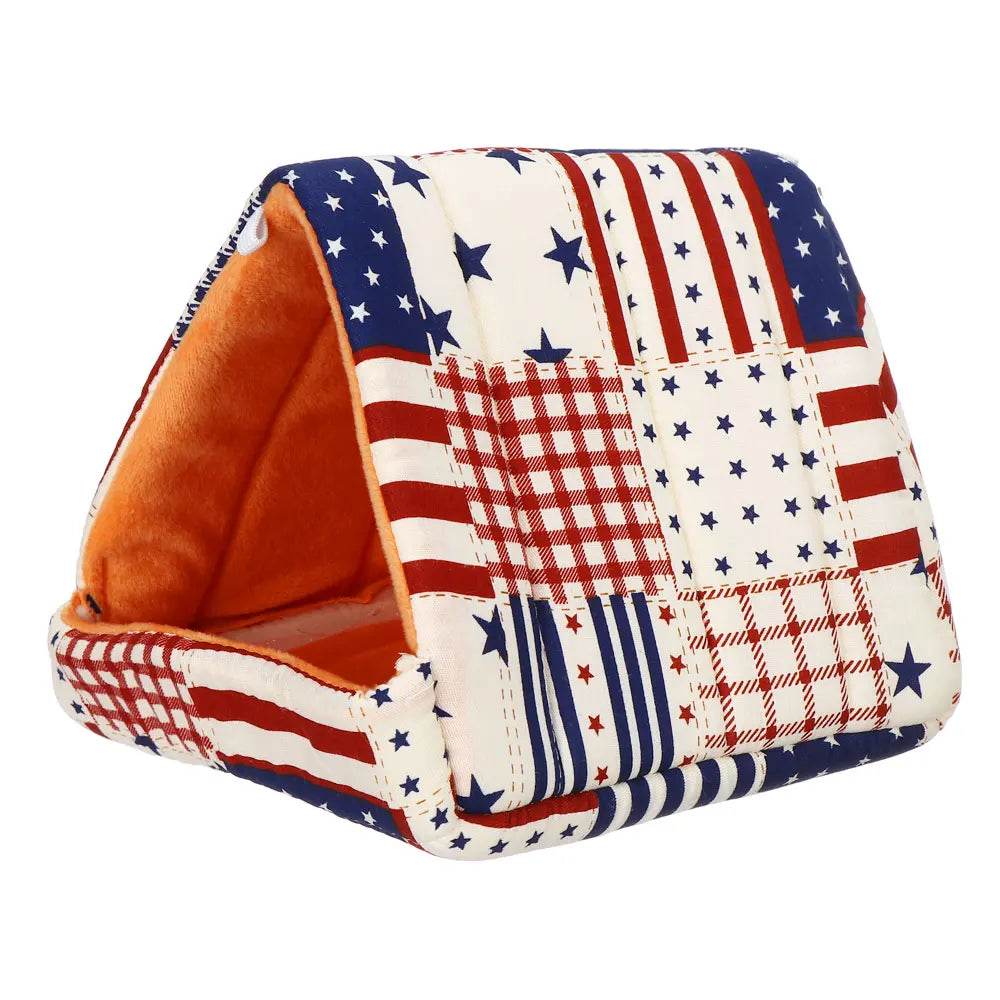 Mignon dessin animé lapin écureuil Mini Cage cochon d'inde nid petit Animal souris Rat Animal de compagnie lit de couchage Hamster maison hiver chaud doux tapis - Animaleriex