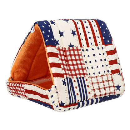 Mignon dessin animé lapin écureuil Mini Cage cochon d'inde nid petit Animal souris Rat Animal de compagnie lit de couchage Hamster maison hiver chaud doux tapis - Animaleriex