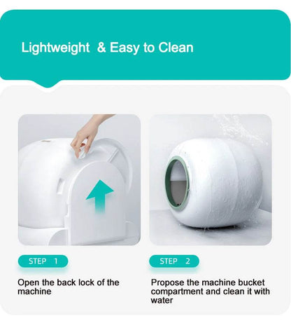 Tonepie 65L bac à litière intelligent automatique pour chat autonettoyant bac à litière pour chat entièrement fermé bac à litière pour toilettes pour animaux de compagnie versions anglaises - Animaleriex