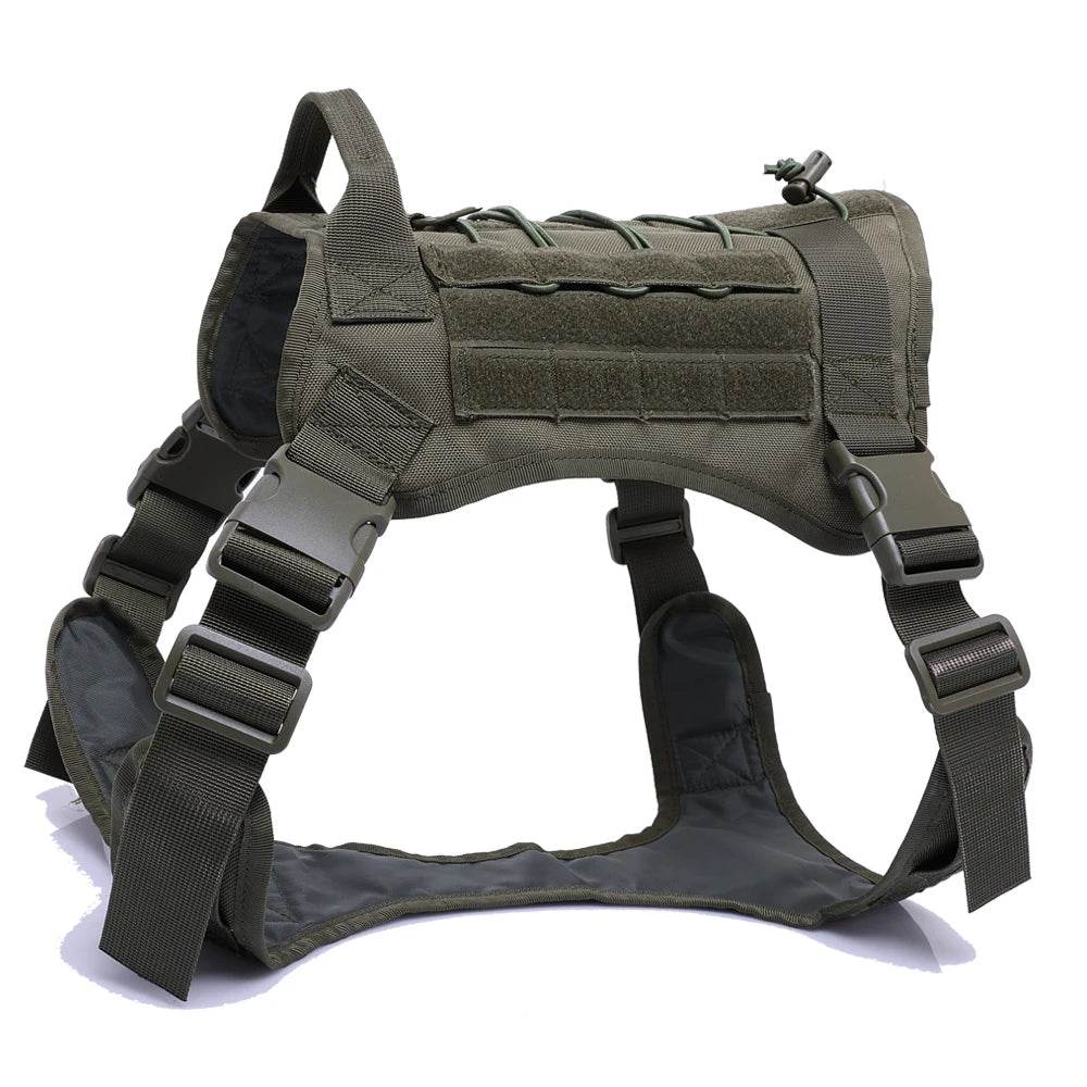 Harnais tactique pour chien, gilet d'entraînement pour animaux de compagnie, harnais militaire pour chien, collier de laisse pour petits, moyens et grands chiens, marche et chasse - Animaleriex