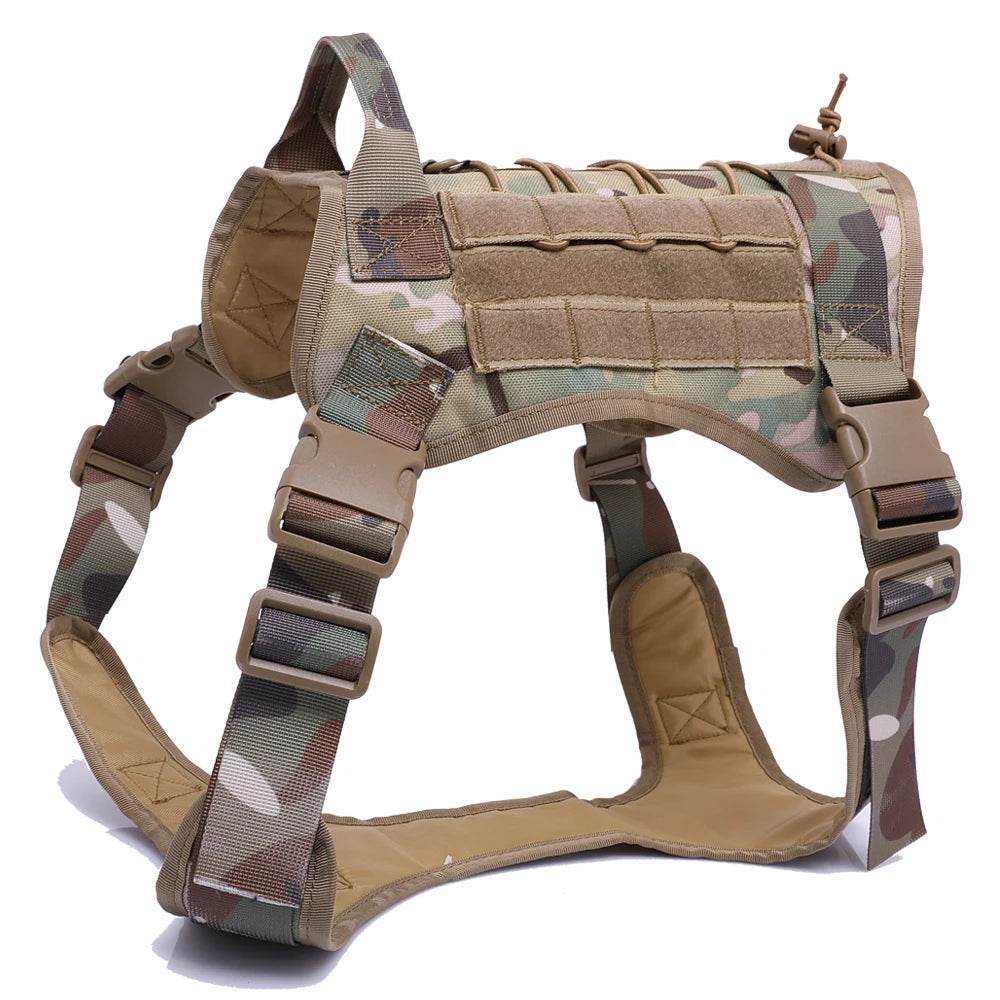 Harnais tactique pour chien, gilet d'entraînement pour animaux de compagnie, harnais militaire pour chien, collier de laisse pour petits, moyens et grands chiens, marche et chasse - Animaleriex