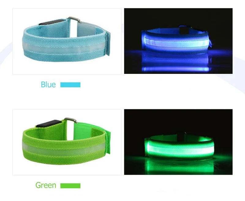 4 pièces/ensemble éclairage LED ceinture de sécurité pour jambe de cheval sangles de jambe de cheval équipement d'équitation de nuit Sports de plein air fournitures équestres - Animaleriex