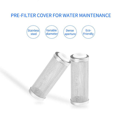 Filtre d'entrée d'aquarium 12/16mm, filet à mailles en acier inoxydable, accessoires de filtre de réservoir de poisson, filtre d'admission, couvercle de préfiltre - Animaleriex