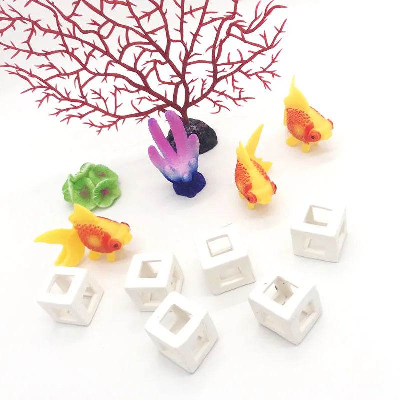 Décoration d'aquarium en céramique, abri pour poissons et crevettes, poterie, maison de Scorpion, Simulation de pierre, décor d'aquarium idéal - Animaleriex