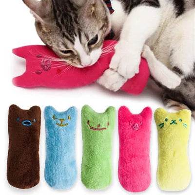 Jouets en peluche pour chat, meulage des dents, herbe-aux-chats, amusant et interactif, chaton à mâcher, jouet Vocal, griffes, morsure de pouce, menthe pour chats - Animaleriex