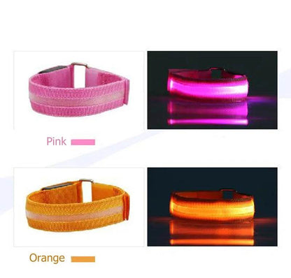 4 pièces/ensemble éclairage LED ceinture de sécurité pour jambe de cheval sangles de jambe de cheval équipement d'équitation de nuit Sports de plein air fournitures équestres - Animaleriex