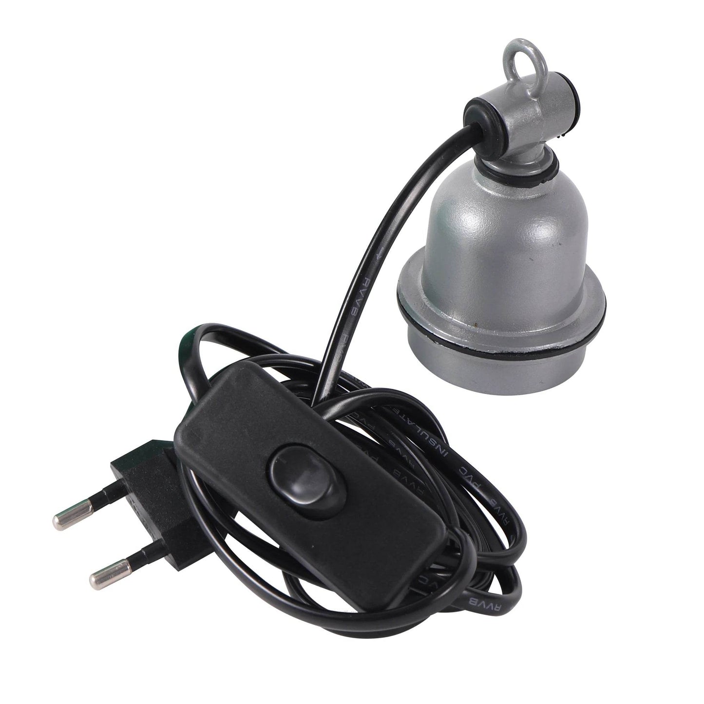 Support de lampe chauffante E27, lézard, tortue, animal de compagnie rampant, interrupteur de cordon d'alimentation, couveuse de poulet, porcelet, prise de lumière en spirale chauffante, 1 pièce - Animaleriex