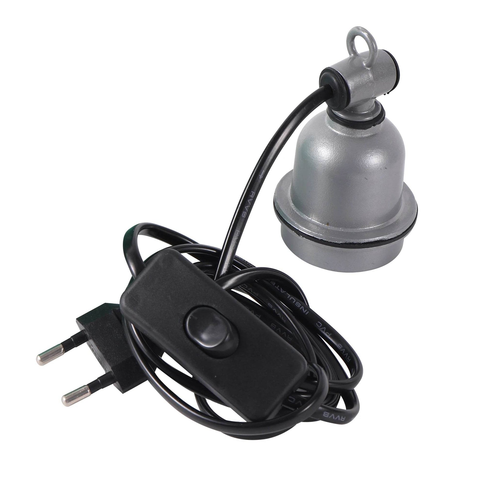 Support de lampe chauffante E27, lézard, tortue, animal de compagnie rampant, interrupteur de cordon d'alimentation, couveuse de poulet, porcelet, prise de lumière en spirale chauffante, 1 pièce - Animaleriex