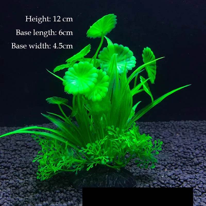 Plantes artificielles sous-marines en plastique pour Aquarium, faux arbuste aquatique, visualisation d'herbe verte, décoration de Simulation - Animaleriex
