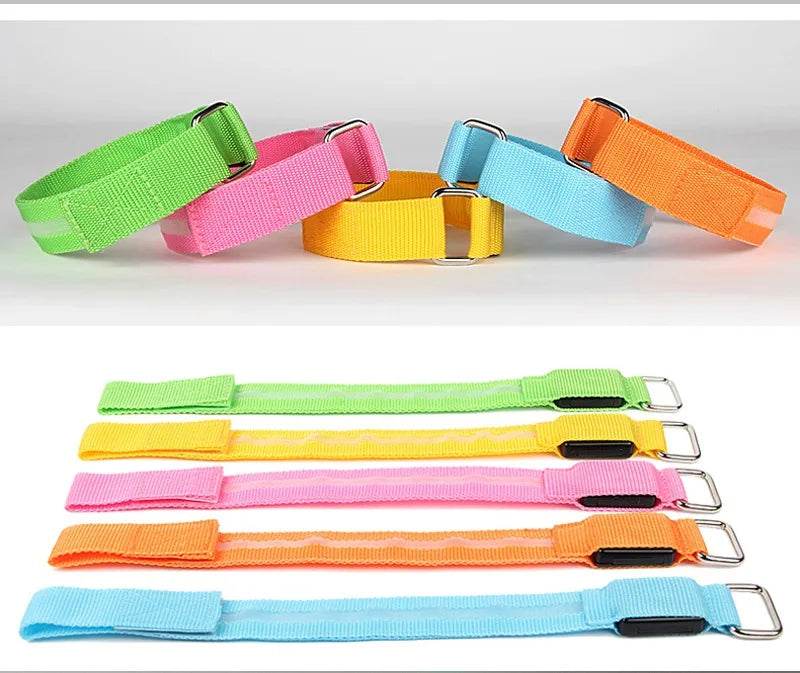 4 pièces/ensemble éclairage LED ceinture de sécurité pour jambe de cheval sangles de jambe de cheval équipement d'équitation de nuit Sports de plein air fournitures équestres - Animaleriex