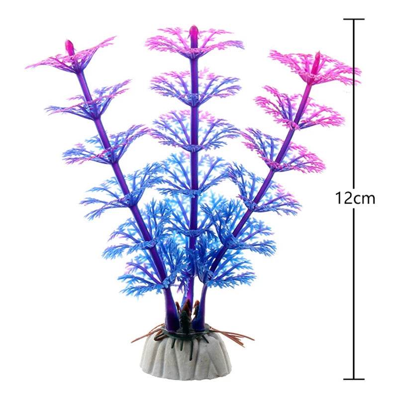 Plantes artificielles sous-marines en plastique pour Aquarium, faux arbuste aquatique, visualisation d'herbe verte, décoration de Simulation - Animaleriex