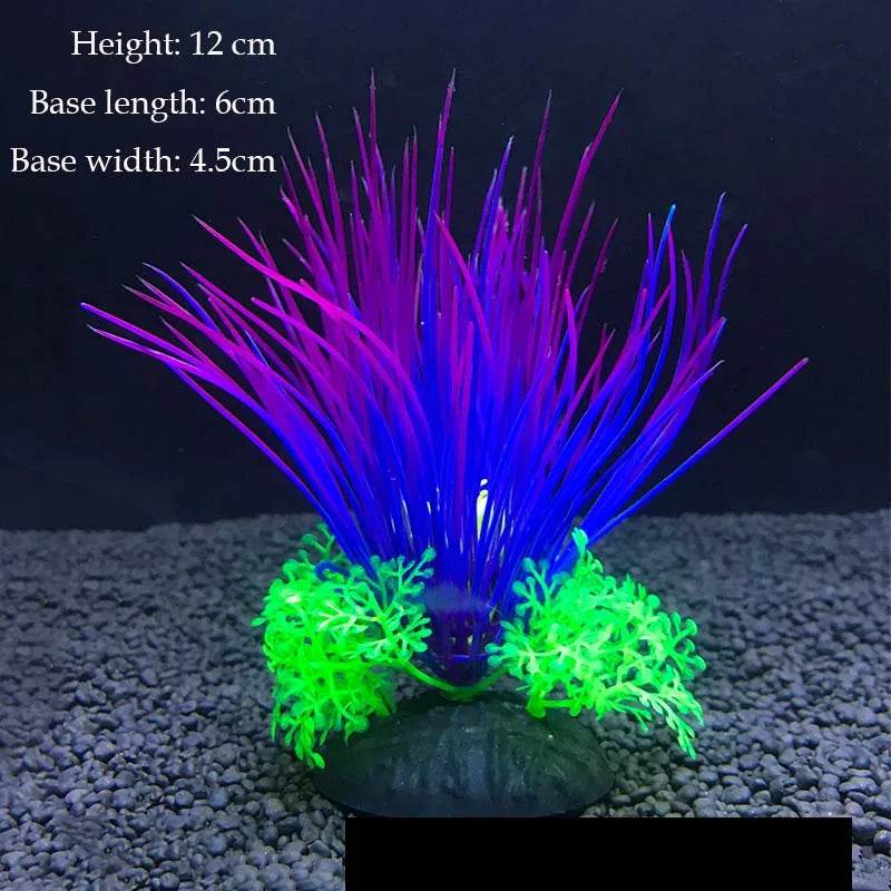 Plantes artificielles sous-marines en plastique pour Aquarium, faux arbuste aquatique, visualisation d'herbe verte, décoration de Simulation - Animaleriex