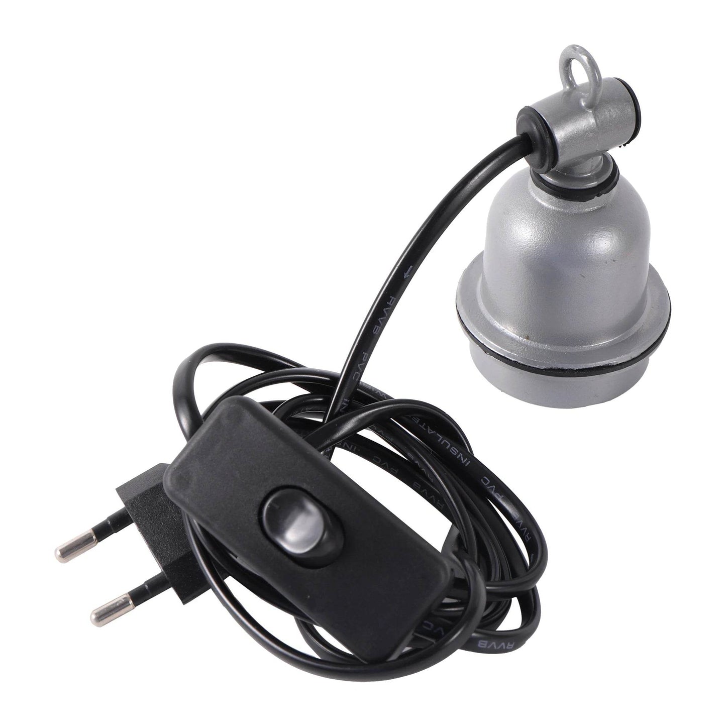 Support de lampe chauffante E27, lézard, tortue, animal de compagnie rampant, interrupteur de cordon d'alimentation, couveuse de poulet, porcelet, prise de lumière en spirale chauffante, 1 pièce - Animaleriex