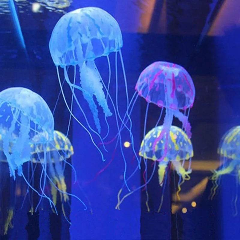 Aquarium artificiel lumineux, poisson-lion, paysage en Silicone, faux poisson flottant, lueur dans la nuit, ornement, décoration de la maison - Animaleriex