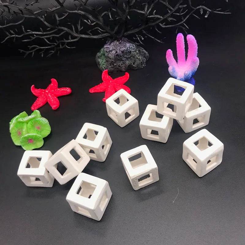 Décoration d'aquarium en céramique, abri pour poissons et crevettes, poterie, maison de Scorpion, Simulation de pierre, décor d'aquarium idéal - Animaleriex