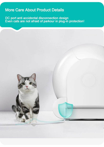 Tonepie 65L bac à litière intelligent automatique pour chat autonettoyant bac à litière pour chat entièrement fermé bac à litière pour toilettes pour animaux de compagnie versions anglaises - Animaleriex