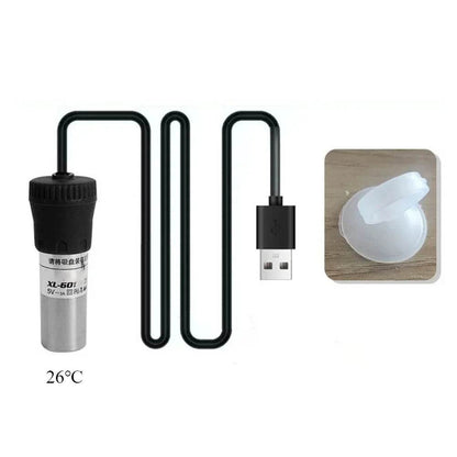 Chauffage d'aquarium réglable submersible 20 W/25 W avec affichage numérique, contrôleur de température externe 18-34 °C USB Mini - Animaleriex