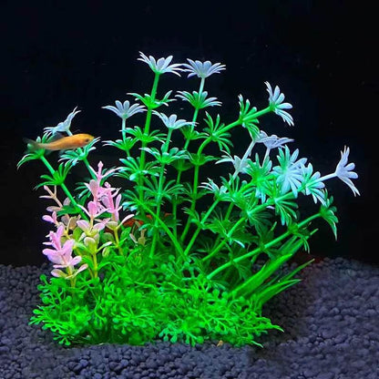 Plantes artificielles sous-marines en plastique pour Aquarium, faux arbuste aquatique, visualisation d'herbe verte, décoration de Simulation - Animaleriex