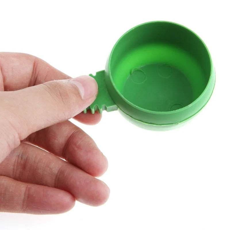 Mini bol d'eau et de nourriture en plastique vert pour perroquets, 3 pièces/ensemble, mangeoire en plastique pour oiseaux, Pigeons, Cage, tasse de sable, outil d'alimentation, accessoire - Animaleriex