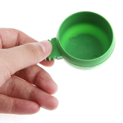 Mini bol d'eau et de nourriture en plastique vert pour perroquets, 3 pièces/ensemble, mangeoire en plastique pour oiseaux, Pigeons, Cage, tasse de sable, outil d'alimentation, accessoire - Animaleriex