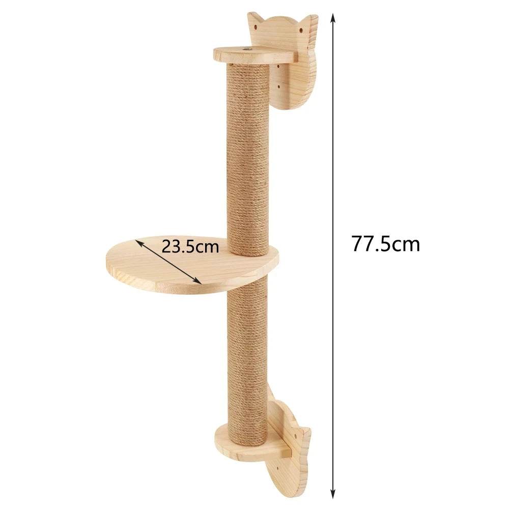 Corde d'escalade murale pour chat, 1 pièce, pédales en bois massif et corde en Sisal, entraînement des chatons, meulage des griffes, meubles d'intérieur pour chat - Animaleriex