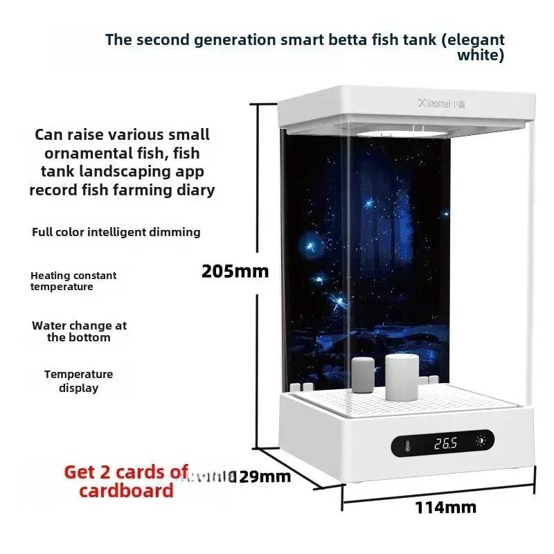 Smart betta dédié aquarium bureau mini petit écologique auto-circulation bureau aquarium aquarium aquarium - Animaleriex