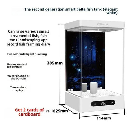 Smart betta dédié aquarium bureau mini petit écologique auto-circulation bureau aquarium aquarium aquarium - Animaleriex