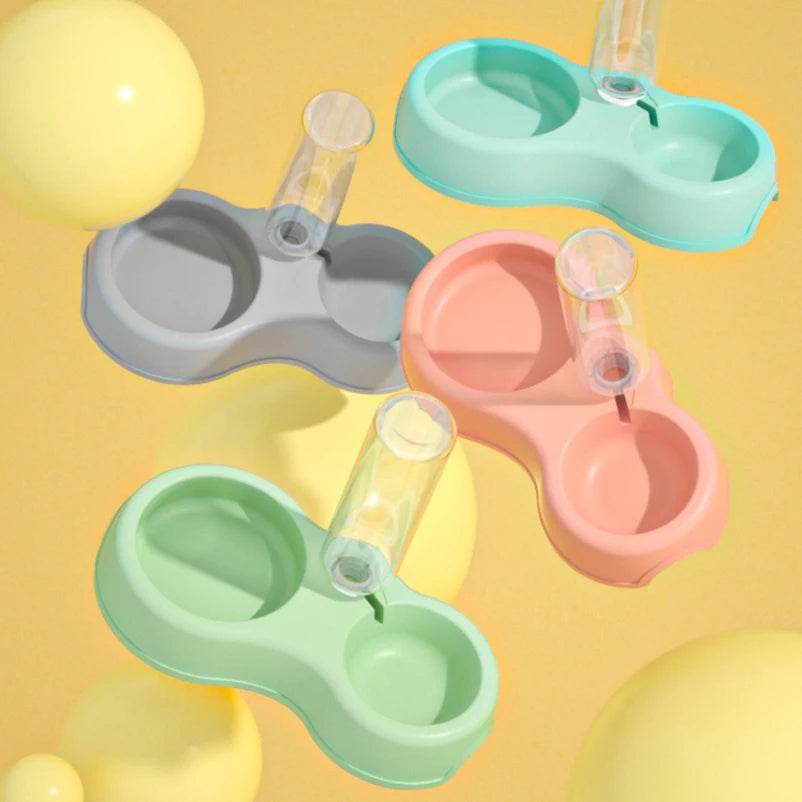 Bol pour chat chaud bol pour chien boire et nourrir automatiquement un double bol bol de nourriture pour chat bol à boire fournitures pour animaux de compagnie - Animaleriex