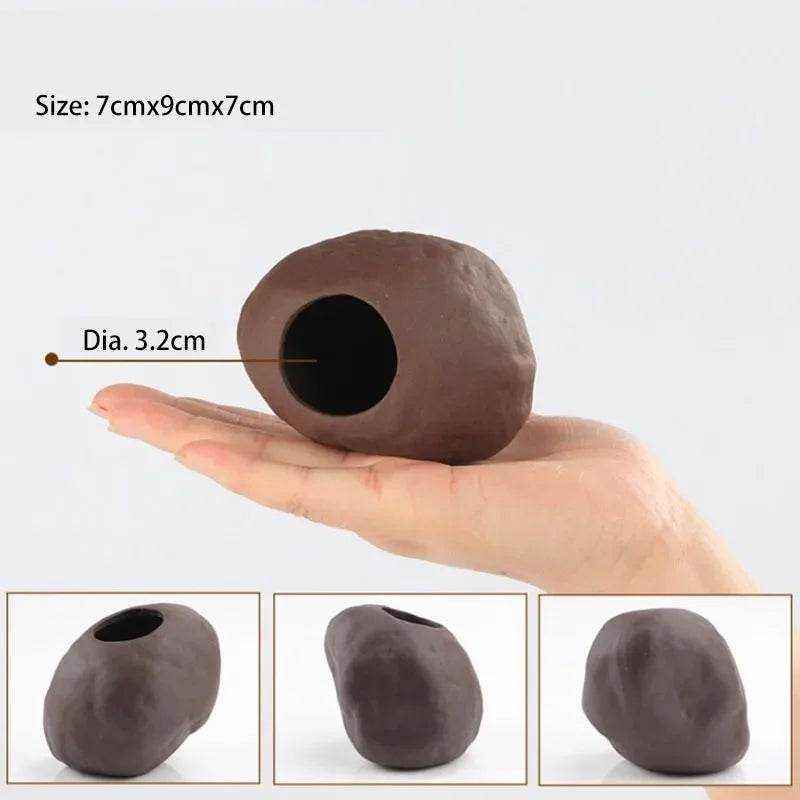 Décoration d'aquarium en céramique, abri pour poissons et crevettes, poterie, maison de Scorpion, Simulation de pierre, décor d'aquarium idéal - Animaleriex