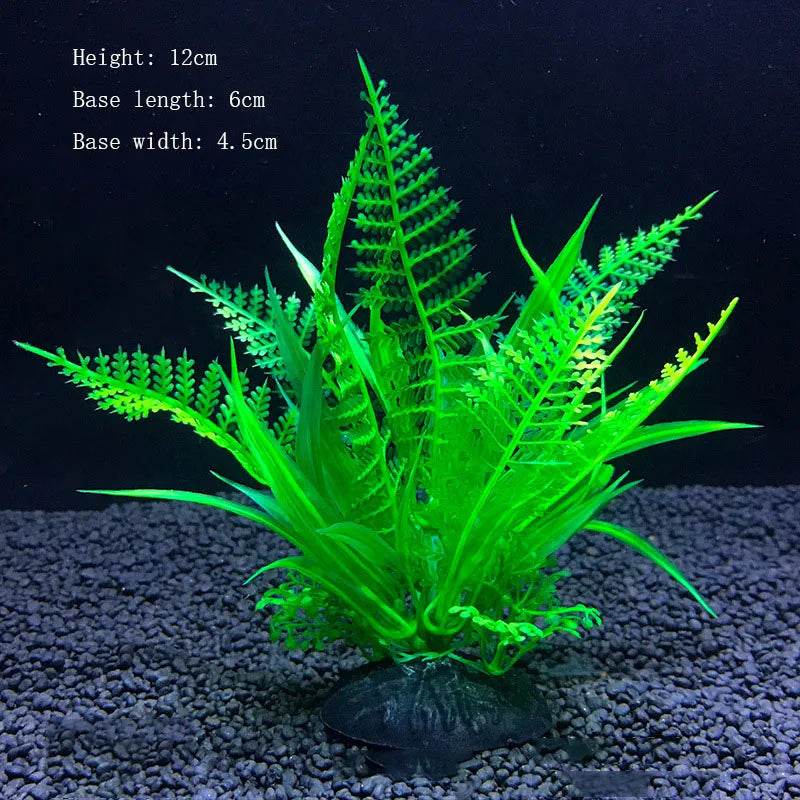 Plantes artificielles sous-marines en plastique pour Aquarium, faux arbuste aquatique, visualisation d'herbe verte, décoration de Simulation - Animaleriex
