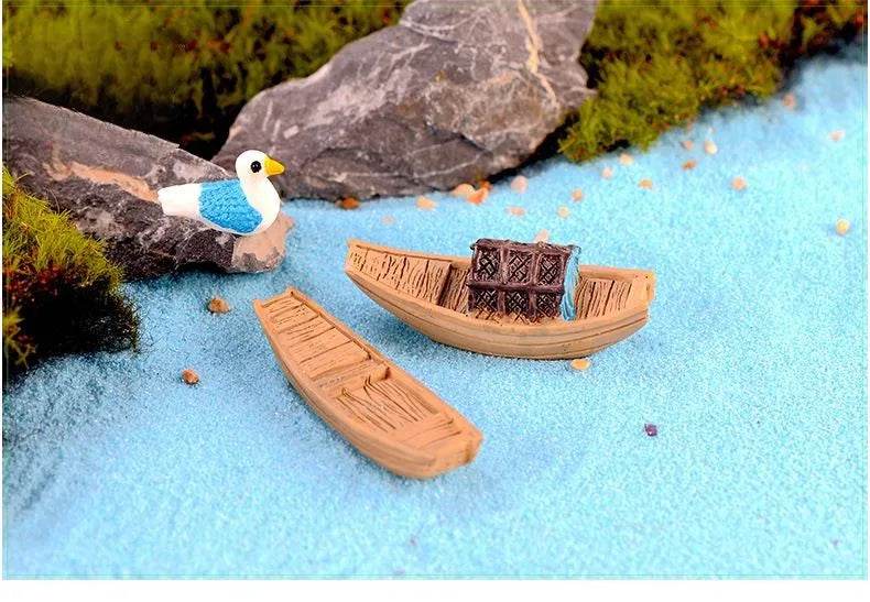 Accessoires de jardin féerique, puits d'eau de source miniatures, pont de bateau, ornement de Statue, Figurines de paysage, décor artisanal de jardin de maison - Animaleriex