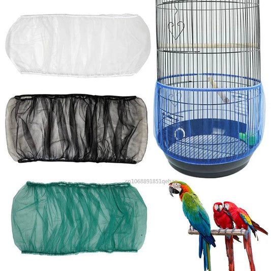 Couverture de cage à oiseaux en maille de Nylon, couverture pour perroquet, blocage de la poussière, tissu respirant, capuche de protection en maille, nettoyage facile, accessoires de Cage - Animaleriex