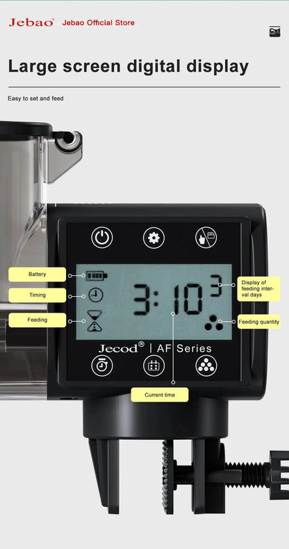 Jebao Jecod nouveau chargeur de réservoir de poissons d'aquarium mangeoire automatique intelligente synchronisation numérique Wifi télécommande sans fil alimentation des poissons - Animaleriex