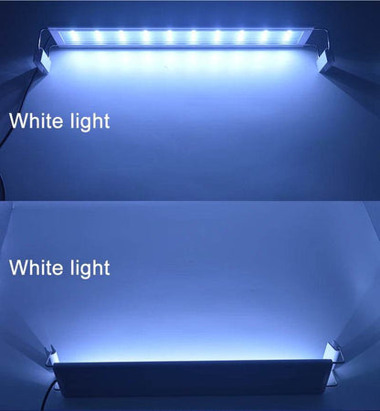 Lumière LED pour Aquarium Super mince Aquarium plante aquatique grandir éclairage étanche lumineux pince lampe bleu LED 18-72 cm pour plantes 220 v - Animaleriex